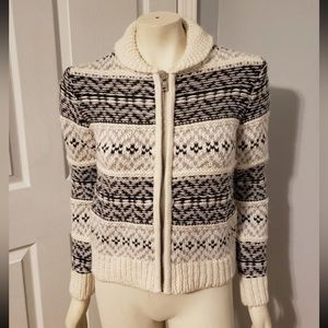 Gap Chunky Knit Zip Up Heavy Warm Alpaca Wool Long Sleeve NWT Sweater Jacket